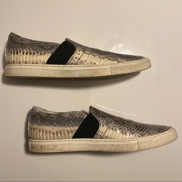 Lanvin Grey Blue Beige Python Keds Sneakers - Picture 5 of 17